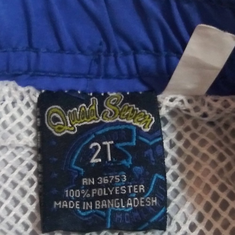 SIZE 2T Toddler Boys Swim Shorts Swim Trunks BLUE Multi-Color FISH All-Over NWT - Picture 6 of 7